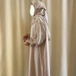 Muslim Prayer Dress for Women, One Piece Prayer Dress, Handmade, Beige Prayer Dress, Islamic Gifts, Ramadan Gifts for Women, Islamic Wedding Gifts