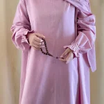 Pink Prayer Dress for Women, Handmade from 100% Cotton, Islamic Prayer Dress, Ramadan Gifts for Women, Prayer Abaya