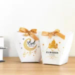 5pcs 2024 Ramadan Kareem Gift Boxes with Moon Mosque Pattern