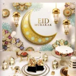 Eid Mubarak Decor Background