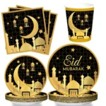 Eid Mubarak Paper Plate and Cup Set