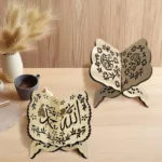 OurWarm Wooden Book Shelf Holder Holy Prayer Book Stand