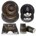 Ramadan Mubarak Disposable Tableware Set