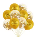 10 pcs Eid Mubarak Balloon: Celebrate with Joyous Decorations