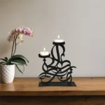 Arabic Alphabet Blessing Candle Holder: Exquisite Muslim Home Decoration