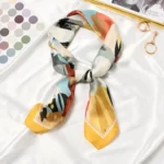 Blooming Flowers Print Square Scarf