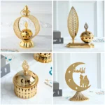 Gold Eid Mubarak Metal LED Incense Burner