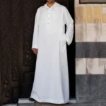 Muslim Men's Jubba Thobe: Long Sleeve Hooded Robe
