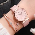 Luxury Women's Quartz Watch & Bracelet: Set of 2