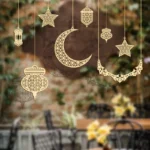Wooden Eid Mubarak Hanging Pendant Ornament