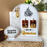 Acrylic Ramadan Countdown Calendar: Count the Days to Eid Mubarak 2024