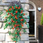 Garden Decor with Artificial Hanging Flowers