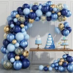 Blue Metallic Balloons Garland Kit