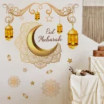 Eid Decoration Gold Moon Star Wall Stickers
