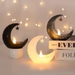 Eid Mubarak LED Candle Light Moon Star Ornaments