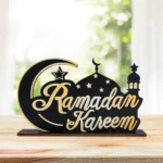 Eid Mubarak Wooden Ornaments: Ramadan Kareem Decorations
