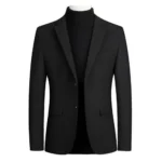 Men's Two-Button Lapel Suit Coat: Wool Blends Casual Blazers
