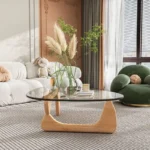 Modern Glass Coffee Table: Minimalist Design for Living Room and Bedroom