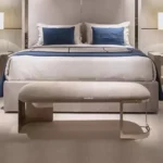 Elegant Stainless Steel Ottoman Bench