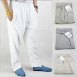 Muslim Islamic Trousers: Wide Leg Loose Cotton Bottoms