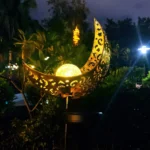 Moon Solar Light Lawn Ornament: Elegant Ramadan Decoration