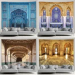 Stunning Moroccan Tapestry: Antique Islamic Geometric Bohemian Wall Art for Home Decor