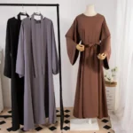 Muslim Abayas with Belt for Women