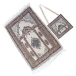 Islamic Prayer Rug with Storage Bag: Portable Janamaz for Home