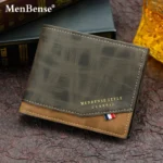 Men's Short Cross Section Wallet: Youthful Tri-fold Design