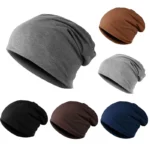Men's Solid Color Baggy Slouchy Beanie: Hip-Hop Style