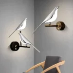 Nordic Style Magpie Bird LED Wall Lamp