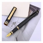Metal Calligraphy Fountain Pen Bent Nib with Golden Trim