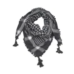 Palestinian Folk Keffiyeh Scarf: Authentic Arabic Square Wrap with Tassel Detail