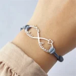 Personalized Stainless Steel Bracelet: Gold Letter Adjustable Rope Bracelet