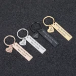 Personalized Keychain Gift: Engraved Name and Date Keychain