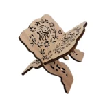 Wooden Quran Stand Shelf: Elegant Prayer Corner Decoration for Islamic Homes