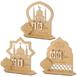 Wooden Ramadan Countdown Calendar: Ramadan Ornament 2024