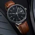 Luxury Leather Quartz Wristwatches for Men