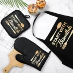 Bismillah Kitchen Set: Pot Holder, Apron, Oven Mitt